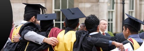 Students with mortar boards