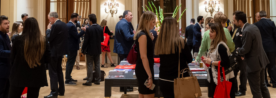 Business School Event banner - people networking